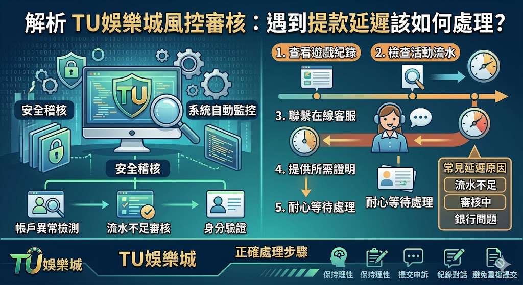 解析 TU娛樂城風控審核:遇到提款延遲該如何處理?